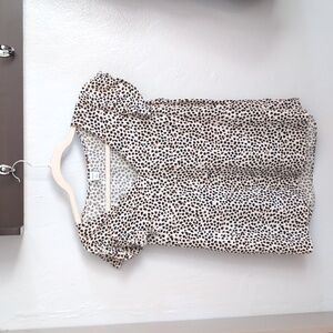 Old Navy Animal Print Flutter Sleeve Top S